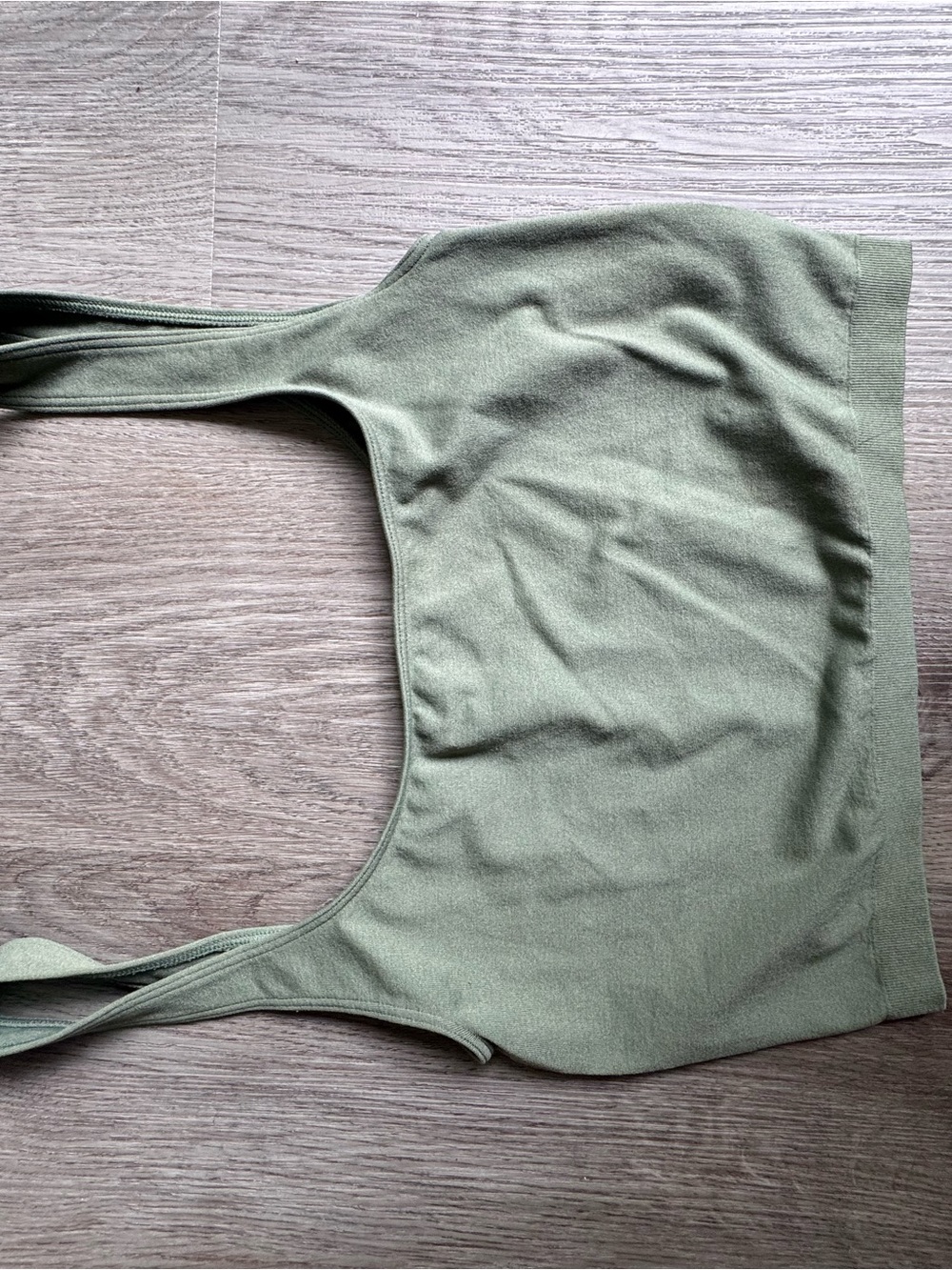 Free People Olive Scoop-Neck Cropped Tank